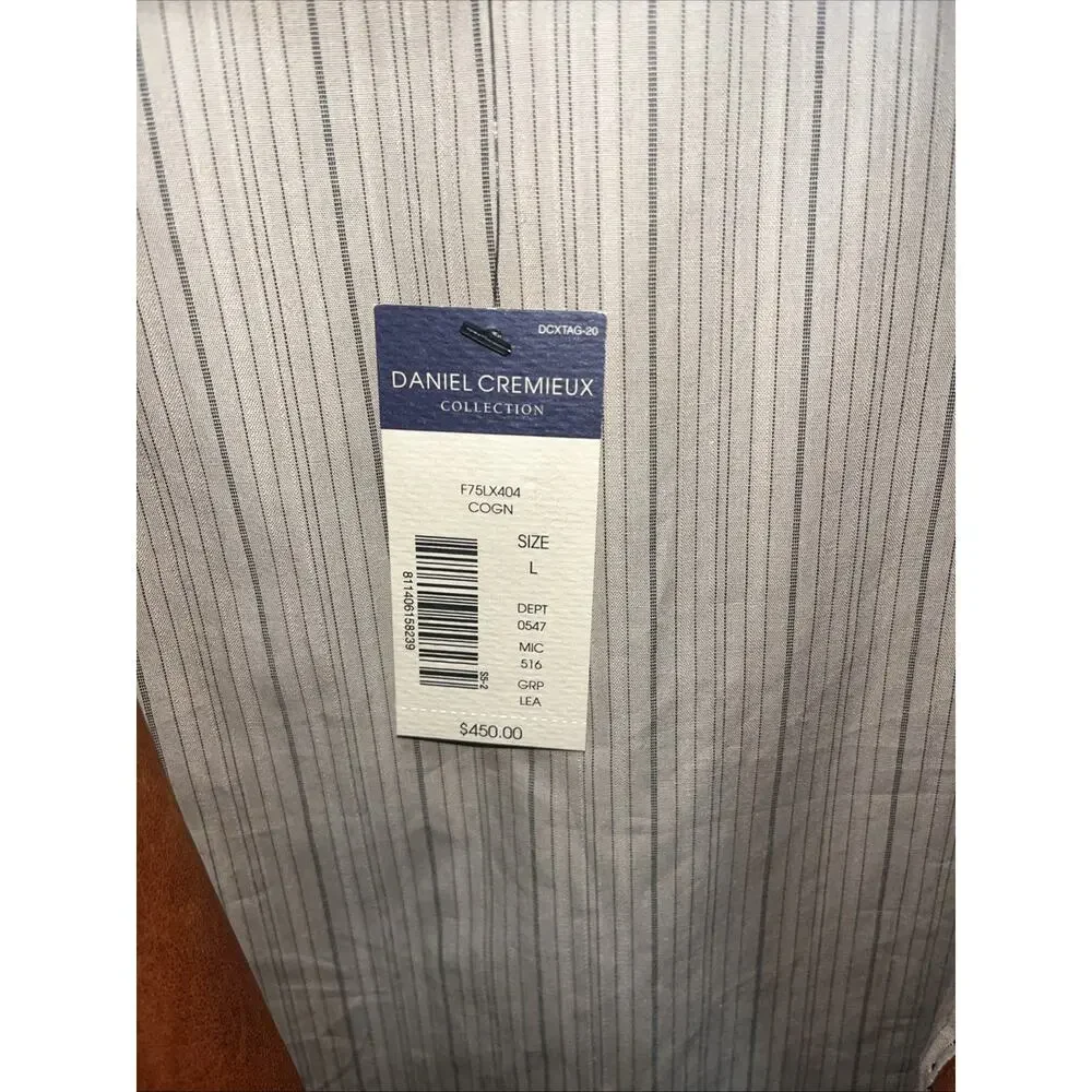 Daniel Cremieux Leather Sz Large Jacket Soft Lambskin Leather Tan 90’s VTG NWT - Picture 5 of 10